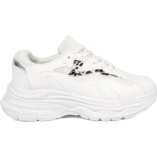 SHELOVET Biele dámske tenisky na platforme s ozdobným prvkom 1193W 66150002