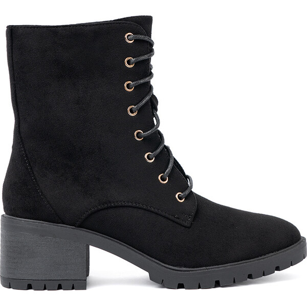 SHELOVET Pohodlné dámske čierne členkové topánky s oválnou špičkou, 66150110
