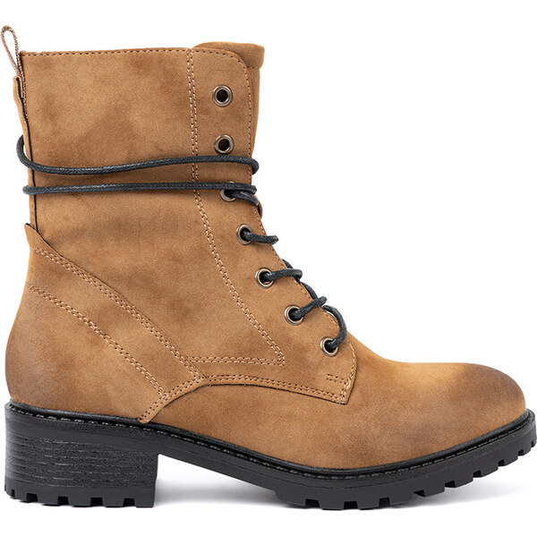 SHELOVET Šnurovacie dámske camel workery s efektným tieňovaním na 66150371