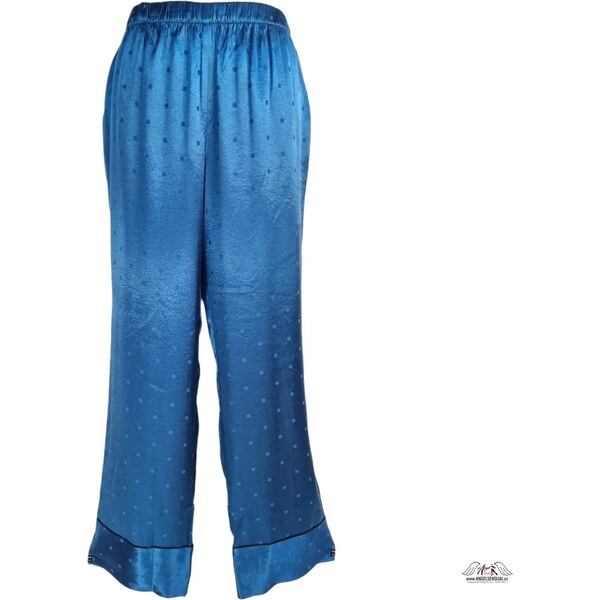 Victorias Secret Najmäkšie modré hodvábne saténové nohavice pre domov 46574829