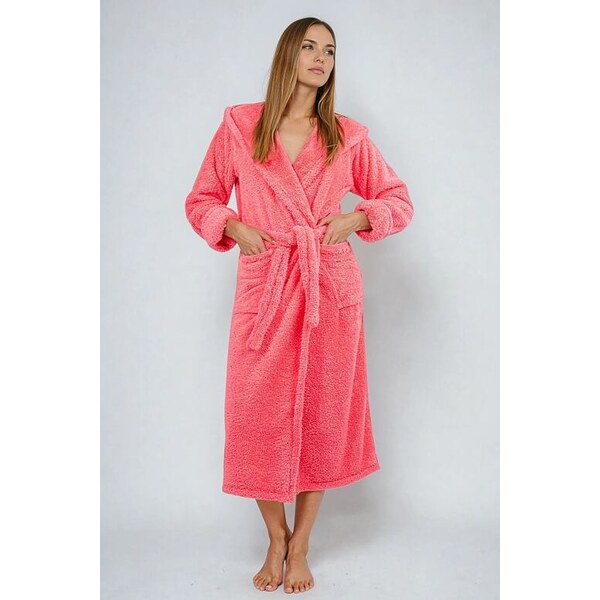 DKaren Župan Diana ružový dlhý s kapucňou 5536141