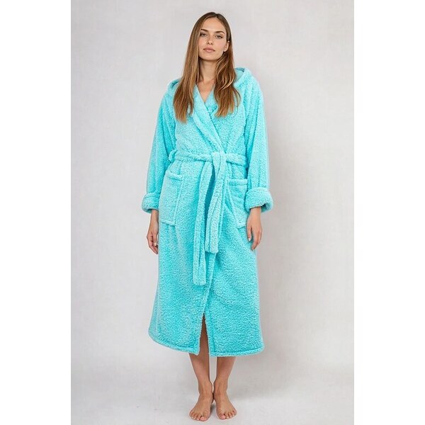 DKaren Dámsky župan Diana dlhý tyrkysový 5537595