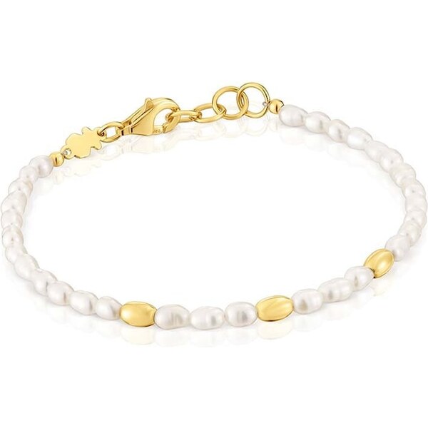 Strieborný pozlátený náramok Tous 64177906