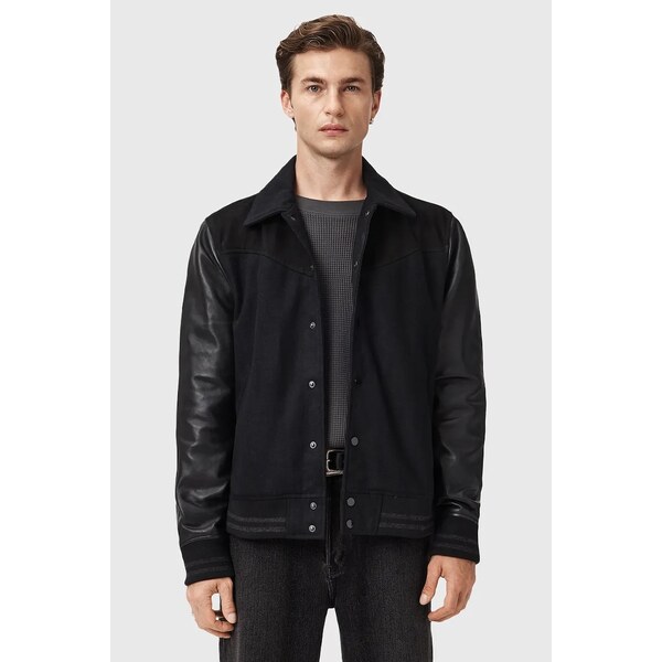 Kožená bunda AllSaints ENDLETON 66062347