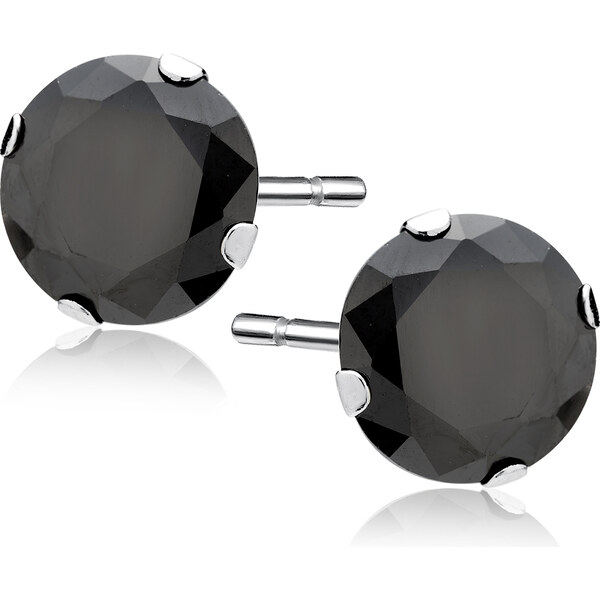 Olivie Strieborné náušnice BLACK RHODIUM 9900 66110508