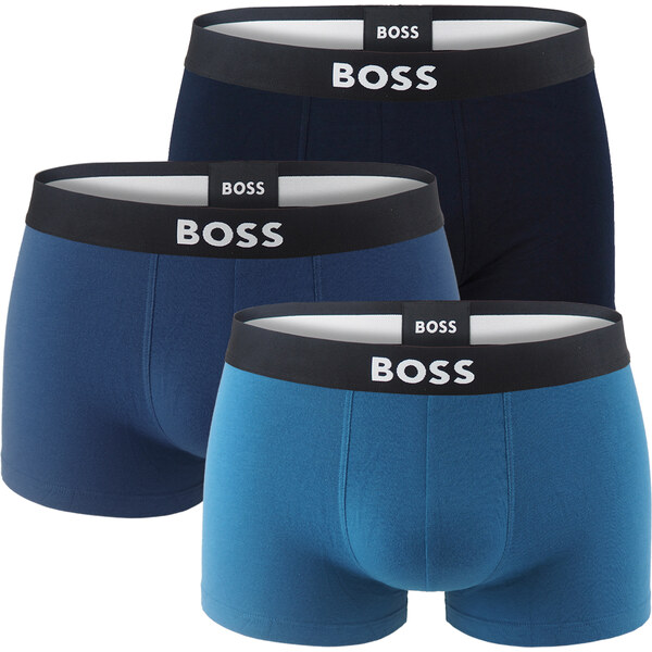 BOSS - boxerky 3PACK eco friendly organic cotton BOSS ONE petrol & 66101335