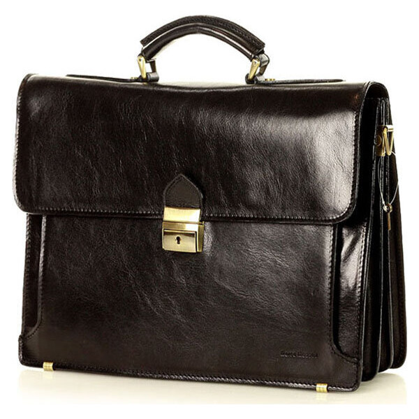 MARCO MAZZINI Čierna kožená aktovka 35a 53913531