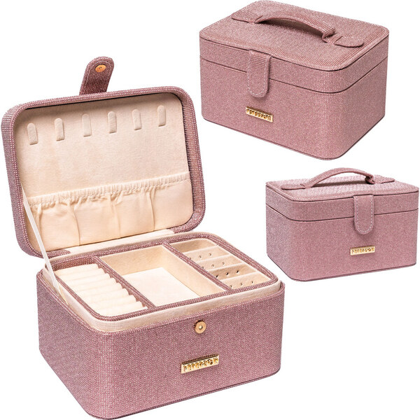 Ružová šperkovnica s magnetickým uzatváraním - Peterson 66102908