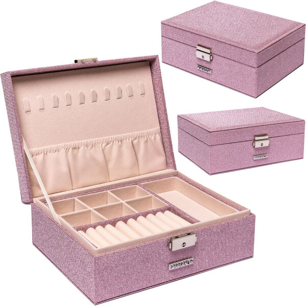 Ružová šperkovnica s kľúčikom - Peterson 66102912