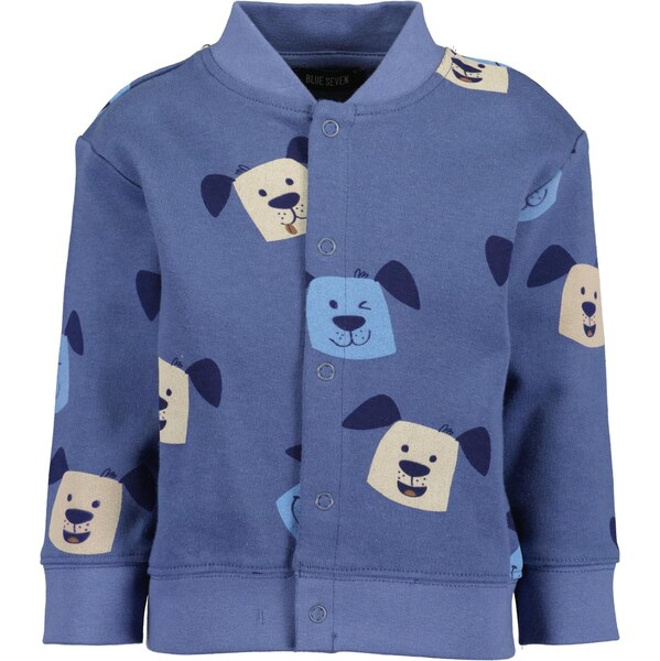 BLUE SEVEN Tepláková bunda krémová / zafírová / svetlomodrá / 66105189