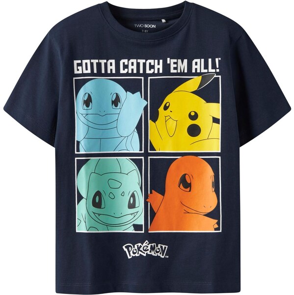 TWO SOON Tričko Pokémon námornícka modrá / žltá / oranžová / biela 66119887