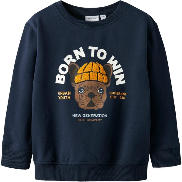 NAME IT Mikina NMMRIGUNA námornícka modrá / oranžová / biela 66105598