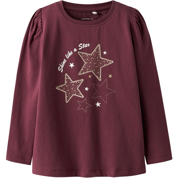 NAME IT Tričko NMFRSTAR zlatá / burgundská / biela 66105601