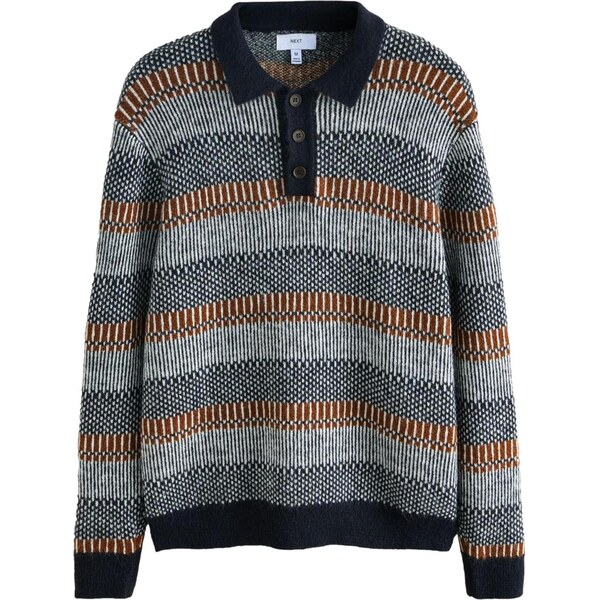 Next Sveter námornícka modrá / koňaková / biela 66105885