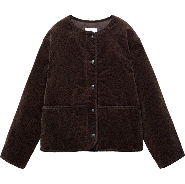 MANGO KIDS Prechodná bunda Leo tmavohnedá / čierna 66105918