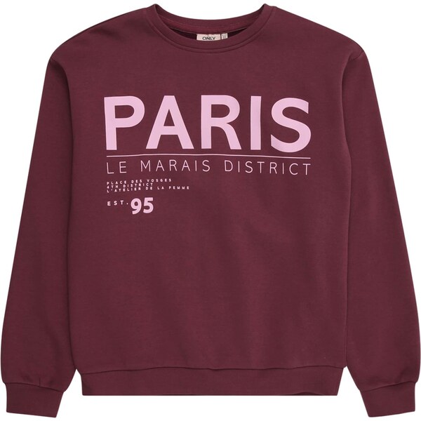 ONLY GIRLS Mikina KOGZENJA černicová / ružová 66105981