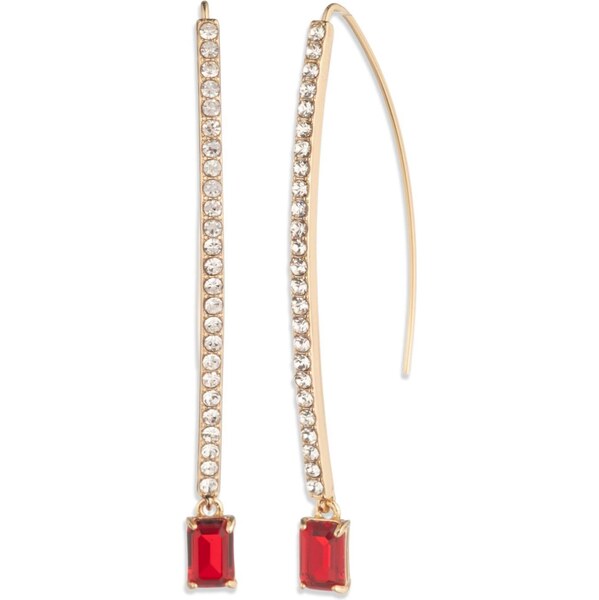 Lauren Ralph Lauren Náušnice zlatá / červená / priehľadná 66106028