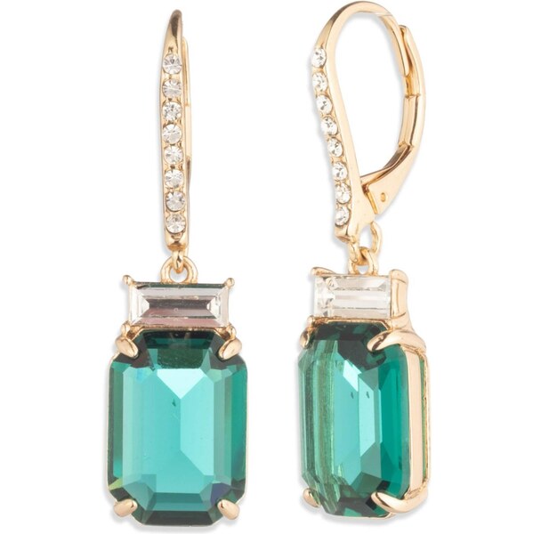Lauren Ralph Lauren Náušnice zlatá / smaragdová 66106038