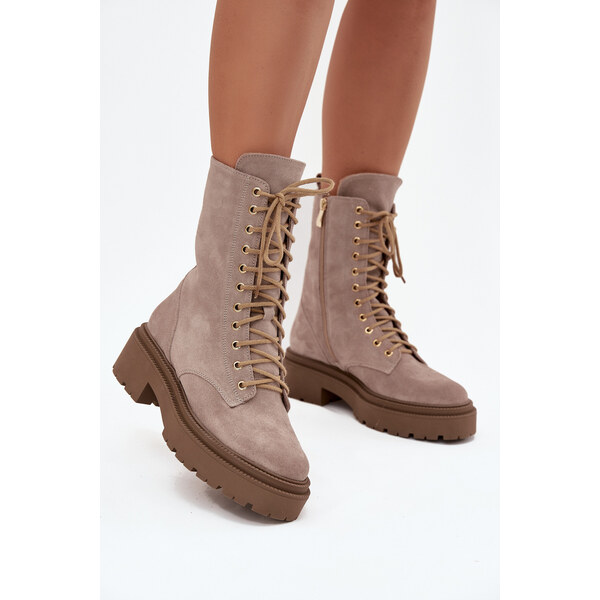 Dámske pracovné workery z pravého semišu s vyhrievaním Zazoo 4213 66107998