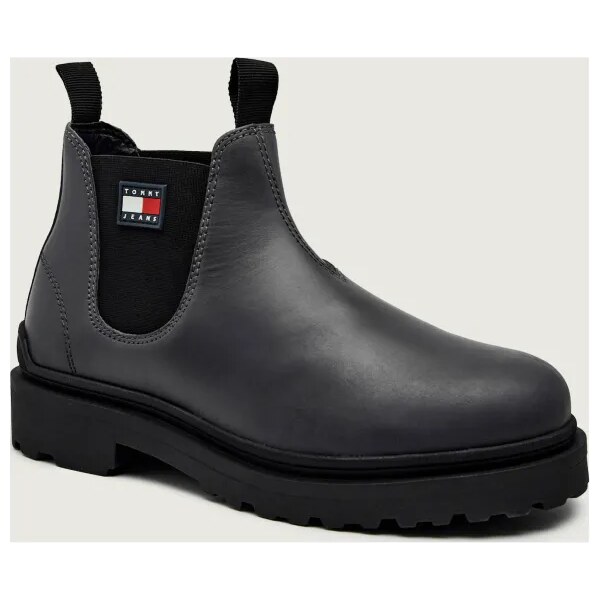 Tommy Jeans Kožené jazdecké topánky CHELSEA 66101636