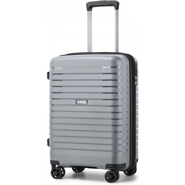 KONO Cestovný kufor - rozšíriteľný s držiakom na pohár, malý, šedý 66109226