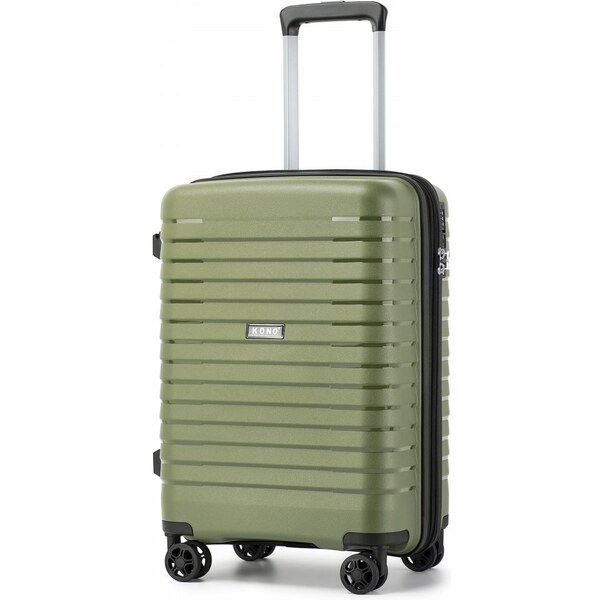 KONO Cestovný kufor - rozšíriteľný s držiakom na pohár, malý, zelený 66109227