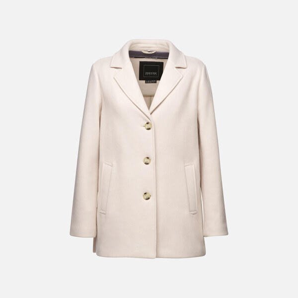 Cream Womens Coat Geox Doralea - Womens 66111800