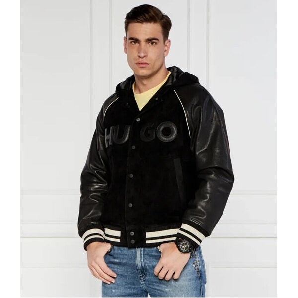 HUGO Kožená bunda Loder 51274232