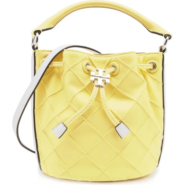 TORY BURCH Kožený vak na chrbát Fleming Soft Patent Border Mini 37985605