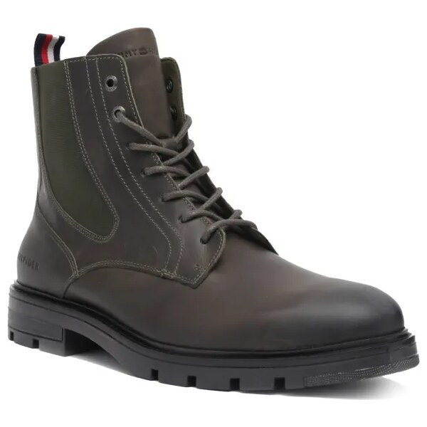 Tommy Hilfiger Kožené jazdecké topánky LACE UP 37833643