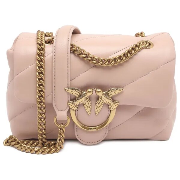 Pinko Kožená kabelka na rameno LOVE MINI PUFF CL PLTT 37392931
