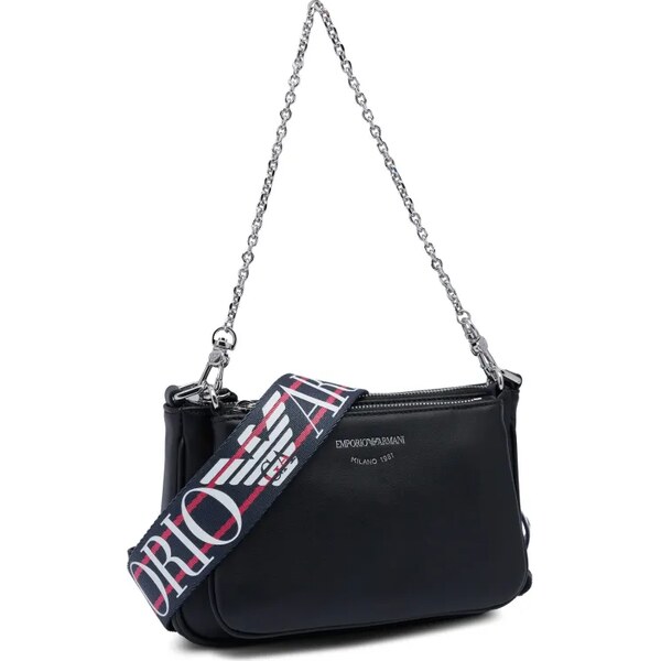 Emporio Armani Kožená kabelka na rameno + príručná taštička 50922190