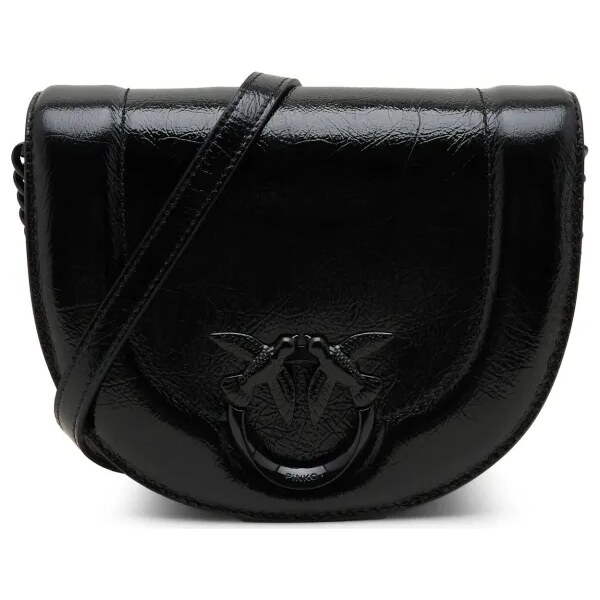 Pinko Kožená kabelka na rameno LOVE ROUND CLICK MINI NAPPA 50698198