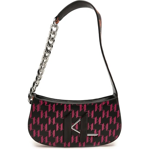 Karl Lagerfeld Kožené hobo K/Saddle Chain Print 36832258