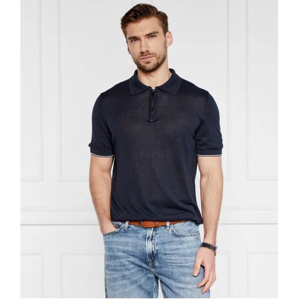 BOSS BLACK Ľanové polo tričko trieste | Regular Fit 50206705