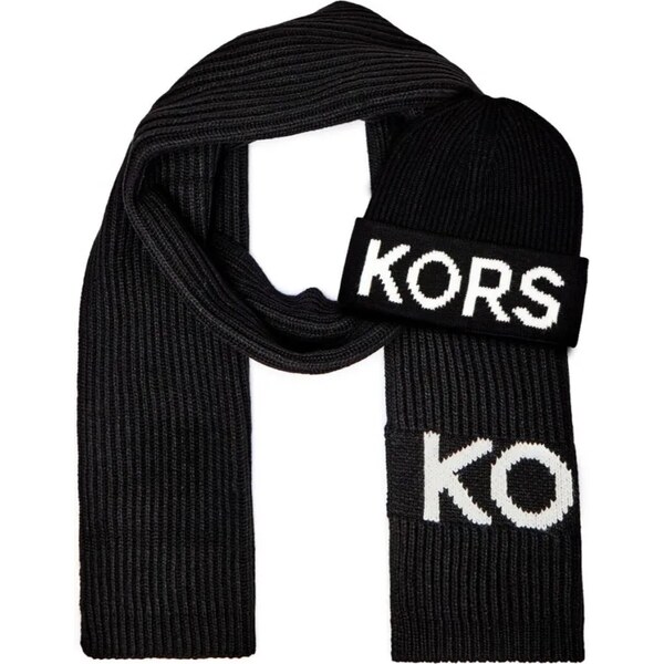 Michael Kors Šál + čiapka FISHERMANS RIB | s prímesou vlny 60780502
