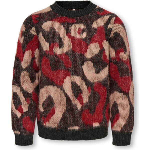 ONLY GIRLS Sveter béžová / červená / čierna 58422936