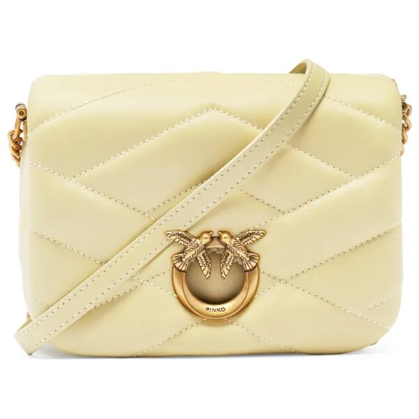 Pinko Kožená crossbody kabelka LOVE CLICK PUFF BABY SHEEP 49150626