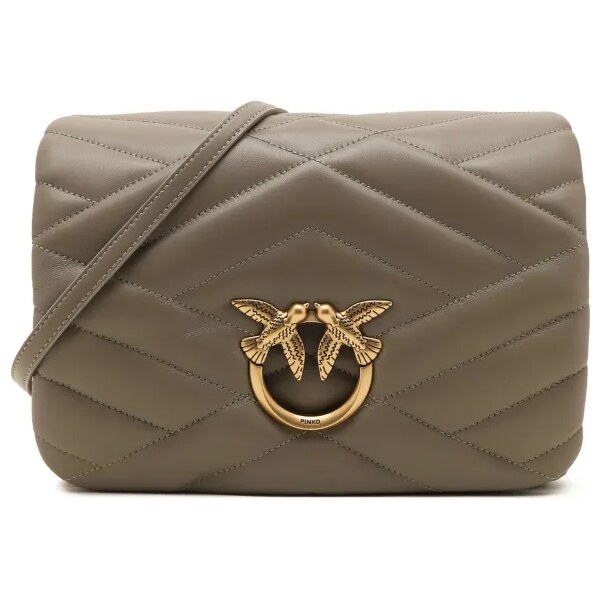 Pinko Kožená crossbody kabelka LOVE CLICK PUFF CLASSIC SHEEP 49026650