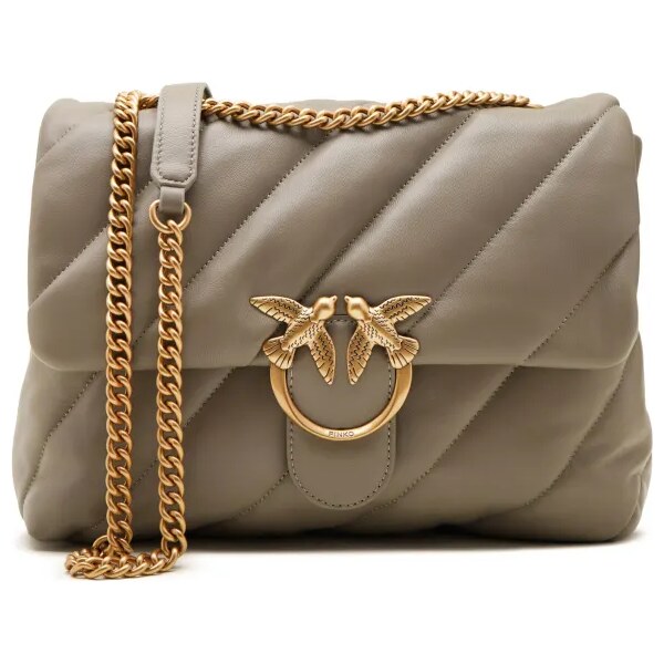 Pinko Kožená kabelka na rameno LOVE PUFF BIG 48663674