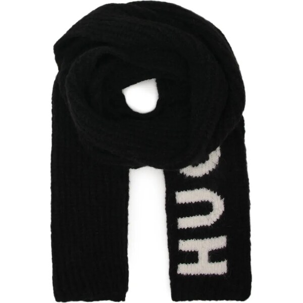 HUGO Vlnený šál Slogues 46474045