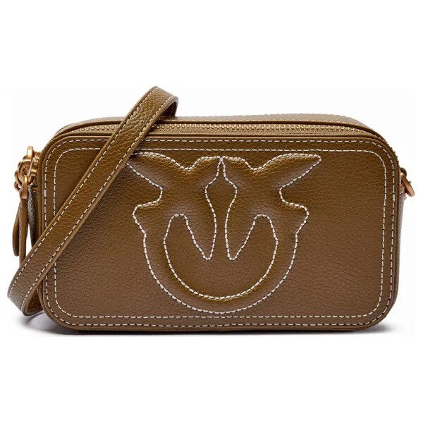 Pinko Kožená crossbody kabelka CARRIE 57040030