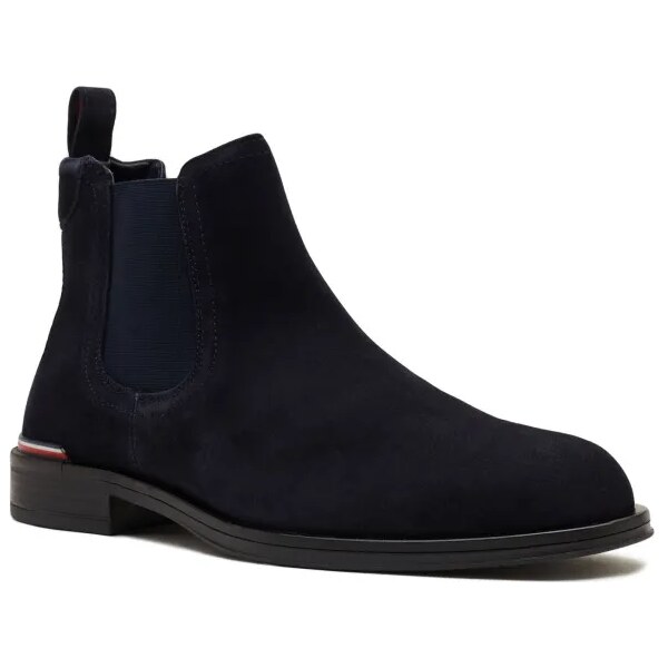 Tommy Hilfiger Jazdecké topánky Chelsea | semiš 45745101