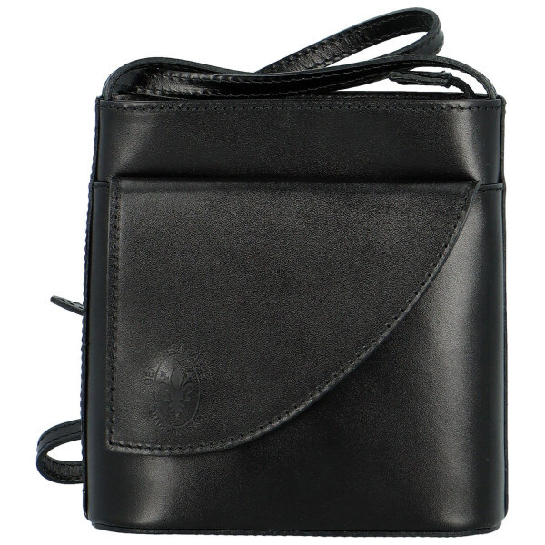 Delami Vera Pelle Dámska kožená crossbody kabelka čierna - Delami 51563420