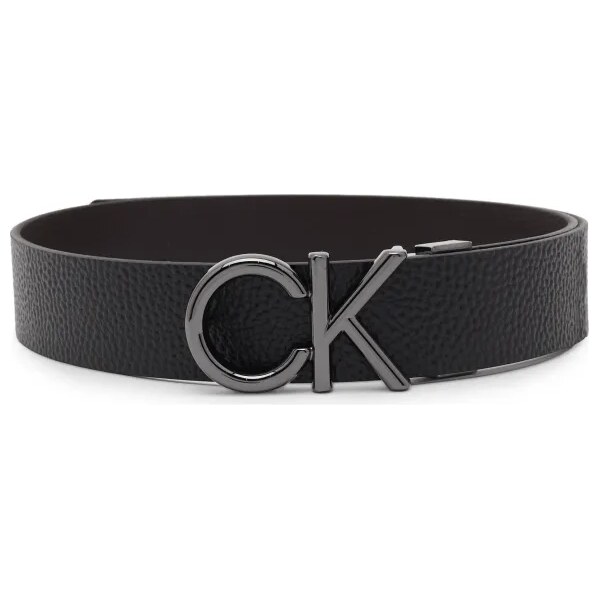 Calvin Klein Kožený opasok ADJ/REV CK METAL BOMBE PB 35MM 45205014