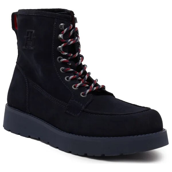Tommy Hilfiger Vysoké topánky TH AMERICAN | semiš 45037128