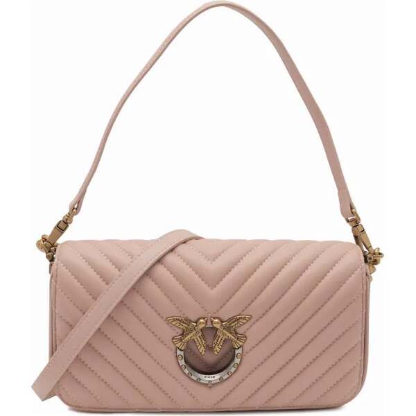 Pinko Kožená crossbody kabelka LOVE CLICK MINI NAPPA 44870760