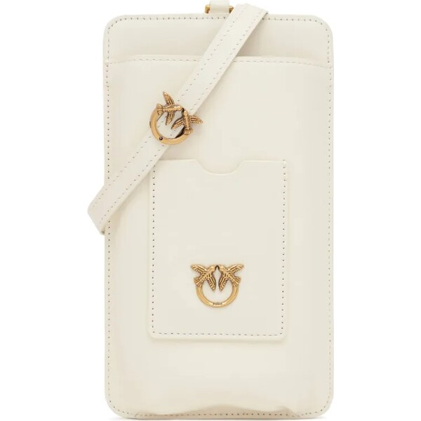 Pinko Kožená taška na telefón PHONE FOLDER VITELLO MORBIDO 44330838