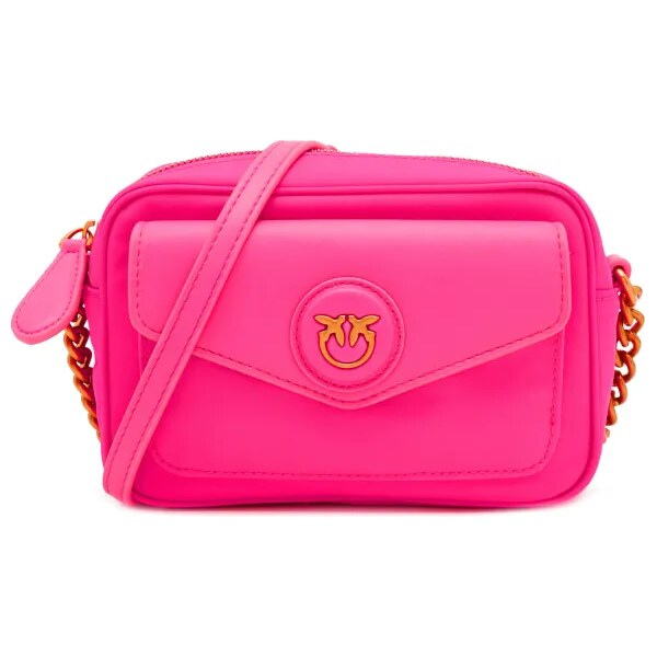 Pinko Kožená crossbody kabelka GATE CAMERA CASE RECYCLED NYLO 44365806