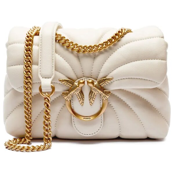 Pinko Kožená kabelka na rameno LOVE PUFF MINI 57880230